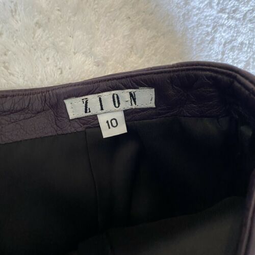 Zion Vintage Leather Purple Pencil Skirt - Fresh Stock Dated February 2026