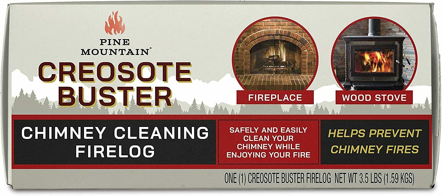 Pine Mountain First Alert Creosote Buster Chimney Cleaning Safety Fire Log-Large - Fresh Stock Dated December 2025