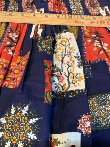Vintage 1960’s 1970’s Boho Long Patchwork Look Skirt Small - Fresh Stock Dated December 2025