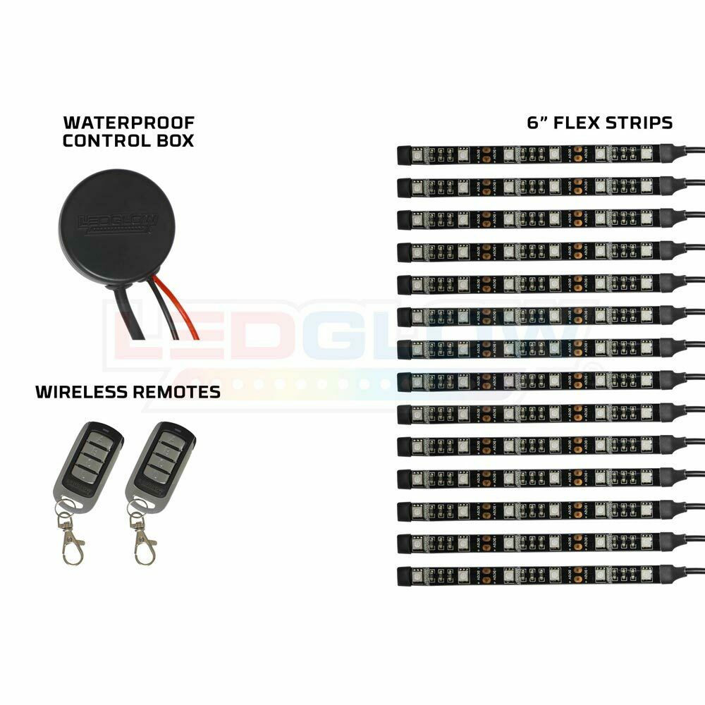 LEDGlow 14pc Advanced Blue LED Flexible Motorcycle Accent Neon Light Kit - Fresh Stock Dated February 2026