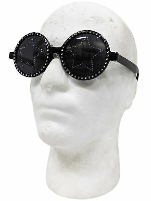 Stars Round Black Sunglasses Glasses Bootsy Collins Elton John Singer Funk Rock - Fresh Stock Dated December 2025