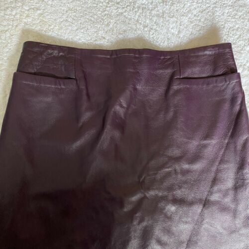 Zion Vintage Leather Purple Pencil Skirt - Fresh Stock Dated February 2026