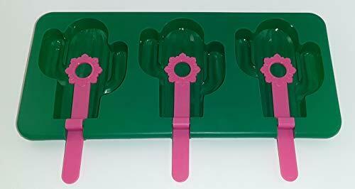 Cactus Shaped Ice Pop Molds-2 sets Makes 6 Frozen Juice Snacks Homemade Treats - Fresh Stock Dated February 2026