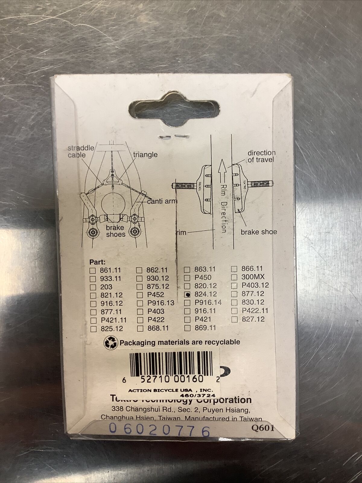 TEKTRO 842.12 Brake Pad Shoes For V-Brake, Length: 70mm, Black. New Old Stock. - Fresh Stock Dated February 2026