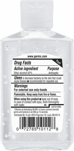 Germ-X Original Hand Sanitizer, Flip-Cap 3 oz Bottle - Pack of 8 - Fresh Stock Dated February 2026