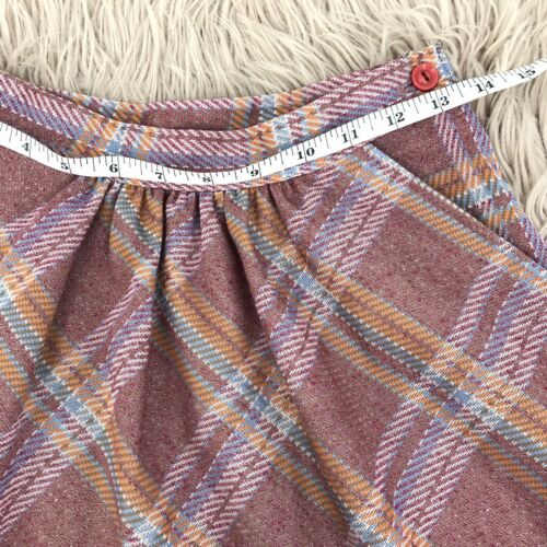 Size 11/12 Vintage Family Fashions by Avon Plaid Pockets Pleated Midi Skirt C064 - Fresh Stock Dated February 2026
