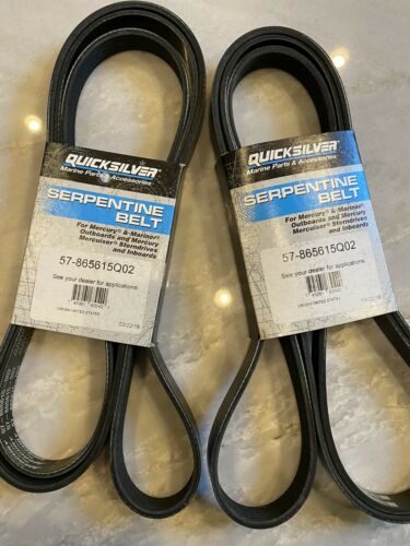 New - Serpentine Belt - 57-865615Q02.  Quicksilver Marine Parts & Accessories - Fresh Stock Dated February 2026