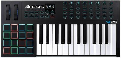 Alesis VI25 | Advanced 25-Key USB MIDI Keyboard & Drum Pad Controller - Fresh Stock Dated February 2026
