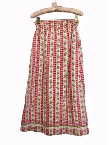 Vintage Handmade Skirt Juniors XS Quilted Foral￼ Prairie Country Ric Rac Trim ￼ - Fresh Stock Dated February 2026
