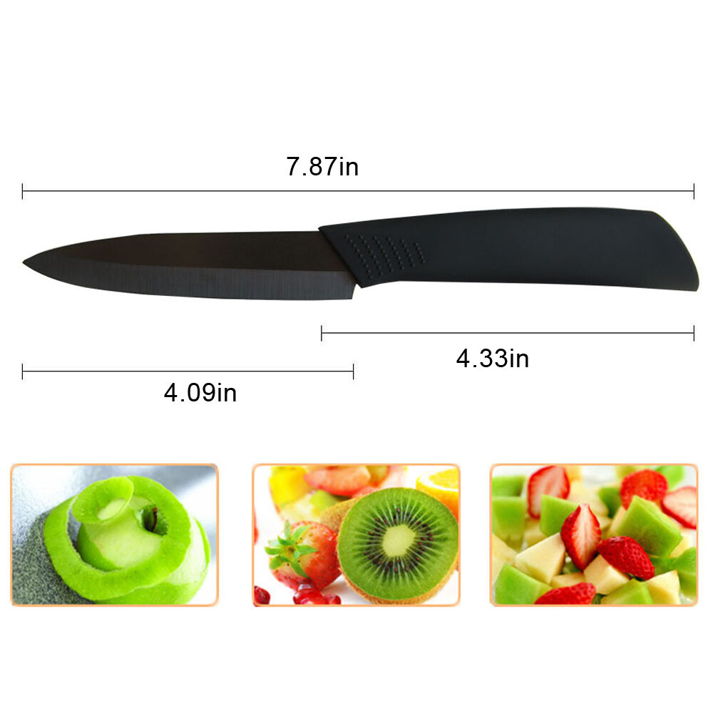 Black Blade Ceramic Kitchen Knife Set Chef Knives 3