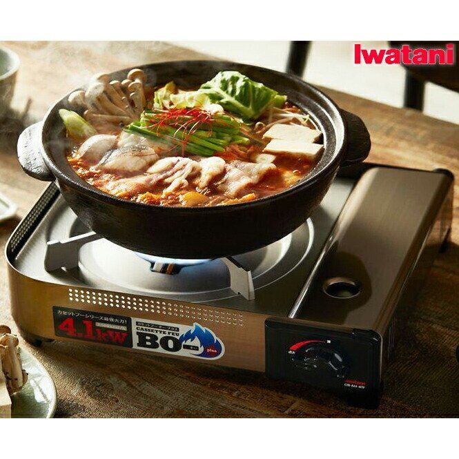 EXPRESS Iwatani Cassette Feu BO EX Hairline CB AH 41 F Gas Cooking Stove in BOX - Fresh Stock Dated February 2026