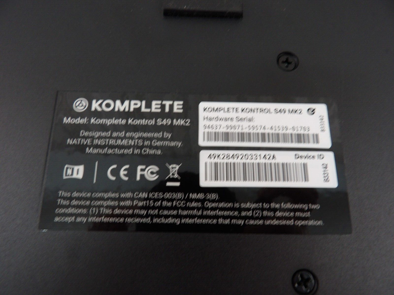 Native Instruments Komplete Kontrol S49 MK2 Smart Keyboard Controller - Fresh Stock Dated February 2026