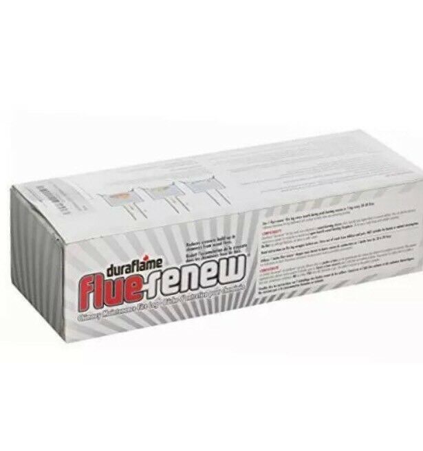 Duraflame FLUE-RENEW Chimney Cleaner Maintenance Fire Log SOOT CREOSOTE REMOVER - Fresh Stock Dated December 2025