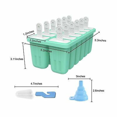 12 Cavities Popsicle Molds Reusable Summer Silicone Popsicle Molds Easy Release - Fresh Stock Dated December 2025