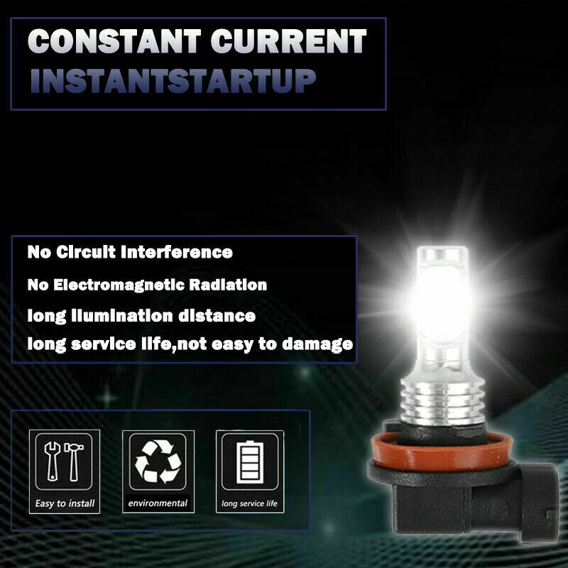 4x Clear White H7 H11 LED Headlight Bulbs Upgrade Kit For Suzuki GSXR1000 07-08 - Fresh Stock Dated February 2026