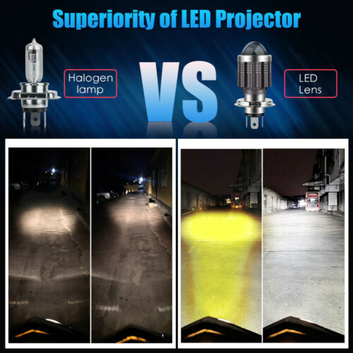 H4 9003 HB2 LED Motorcycle Headlight Bulb Kit HID Hi/Low Beam 6000K Super Bright - Fresh Stock Dated February 2026