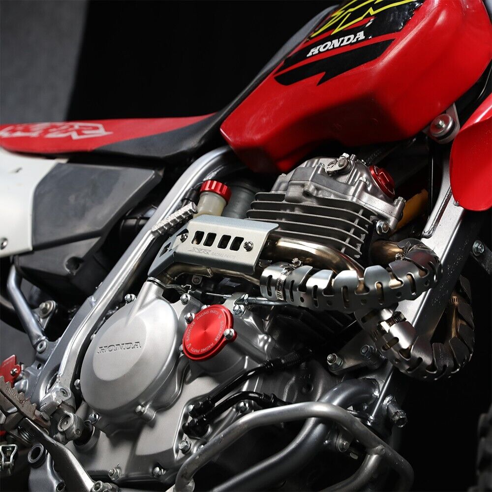 XR LOGO Exhaust Muffler Pipe Shield Protector For HONDA XR400R XR 250R 1996-2004 - Fresh Stock Dated February 2026
