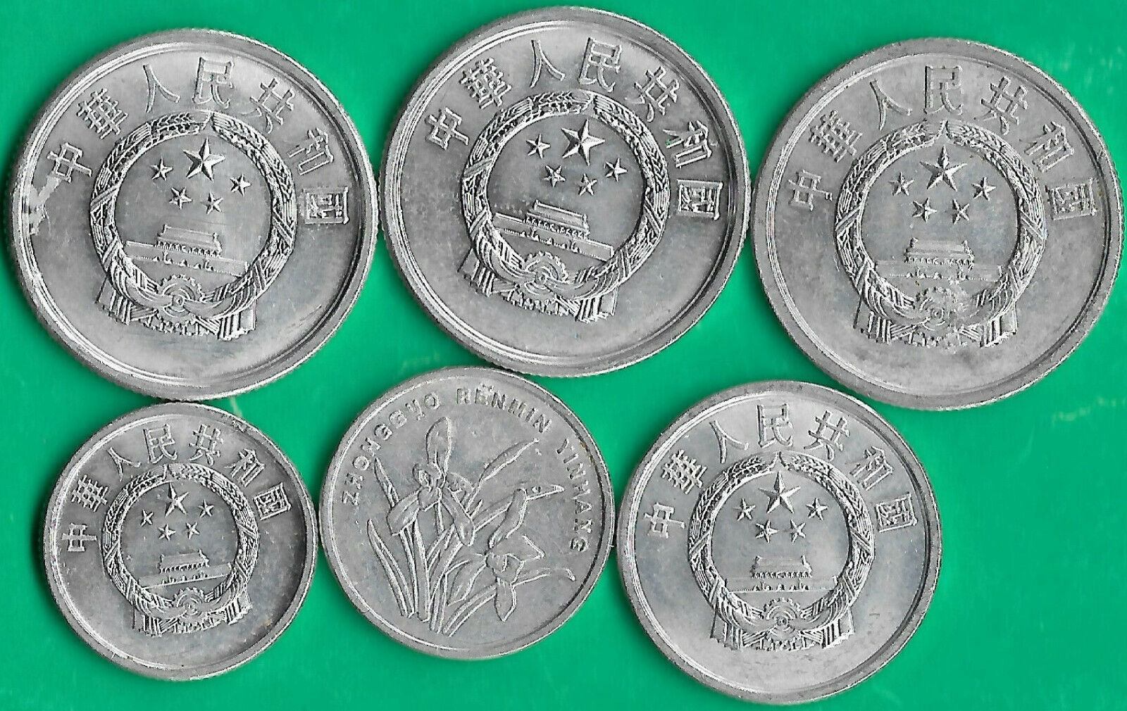China.1985-1999.Set 6 coins.XF-UNC - Fresh Stock Dated February 2026