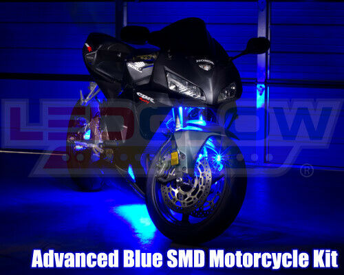 LEDGlow 14pc Advanced Blue LED Flexible Motorcycle Accent Neon Light Kit - Fresh Stock Dated February 2026