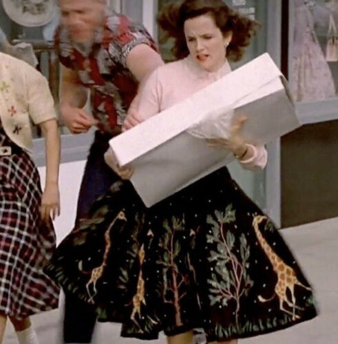 Vintage 1950’s Giraffe Novelty Print Panel Skirt JC Penny’s Circle Skirt - Fresh Stock Dated March 2026