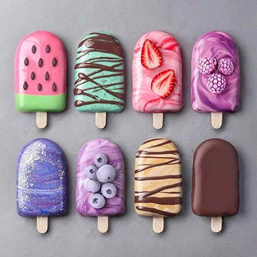 2 Pack Popsicle Molds, Silicone Popsicle Molds, Easy to Use,50 Popsicle Sticks - Fresh Stock Dated February 2026