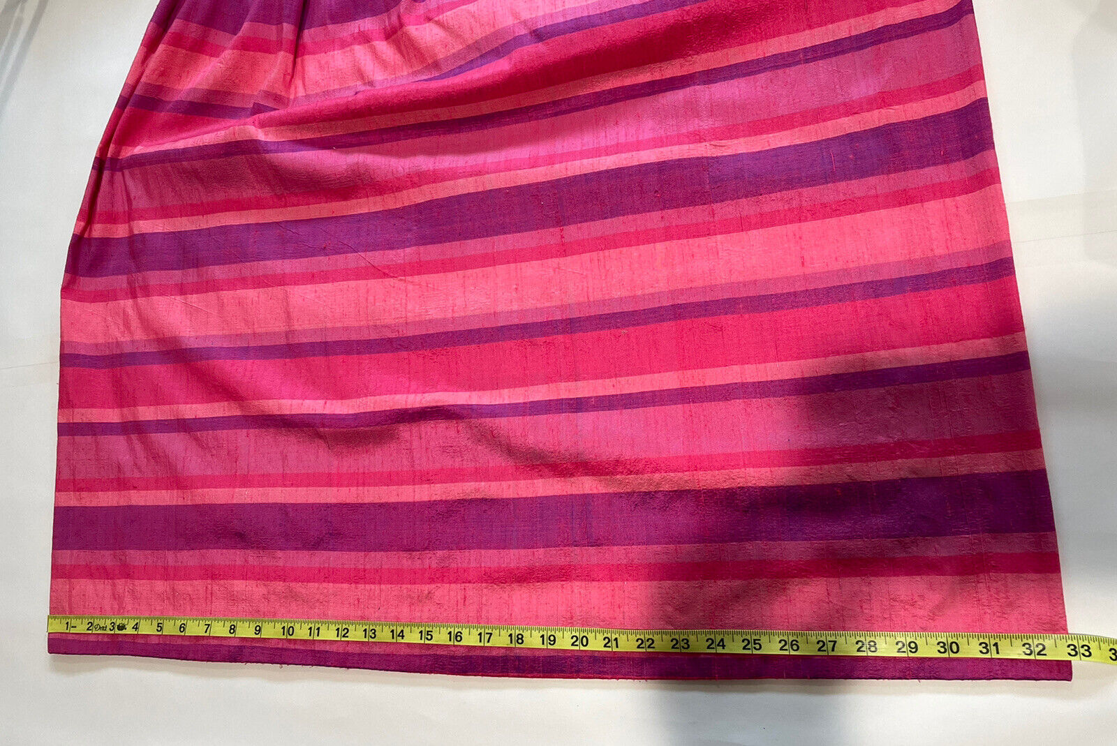 Vintage Victor Costa Silk Maxi Skirt No Belt Stripes SZ 12 Side Pockets - Fresh Stock Dated March 2026