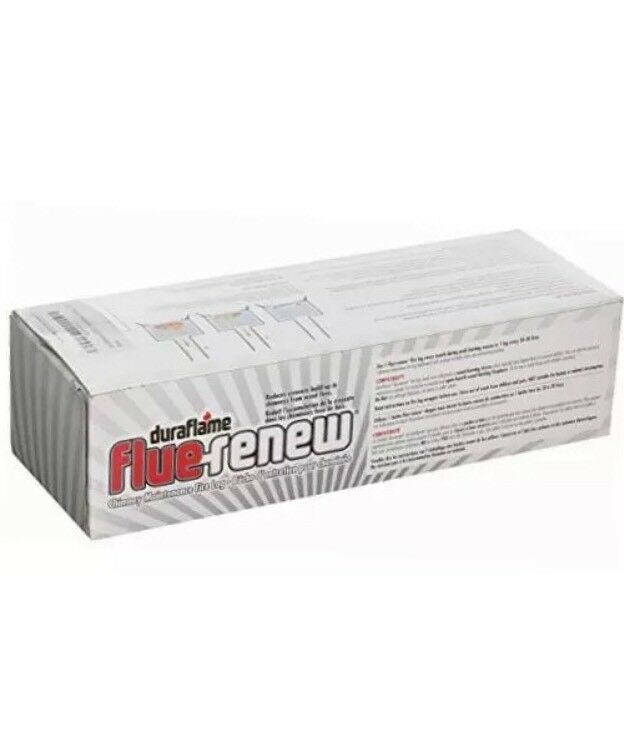 Duraflame FLUE-RENEW Chimney Cleaner Maintenance Fire Log SOOT CREOSOTE REMOVER - Fresh Stock Dated December 2025
