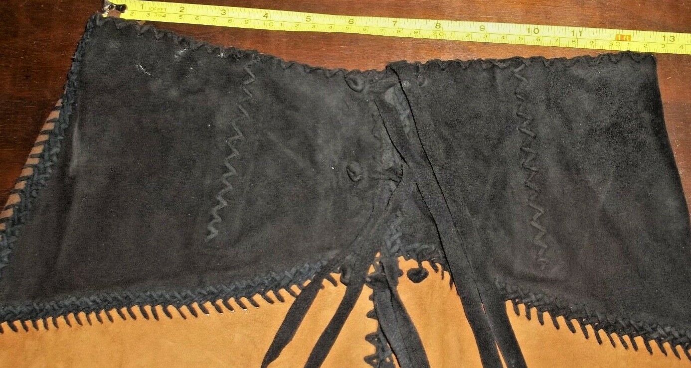 Vintage Long Leather Skirt Hippie Western Boho Mexico ropa de piel NOS c.1970's - Fresh Stock Dated December 2025