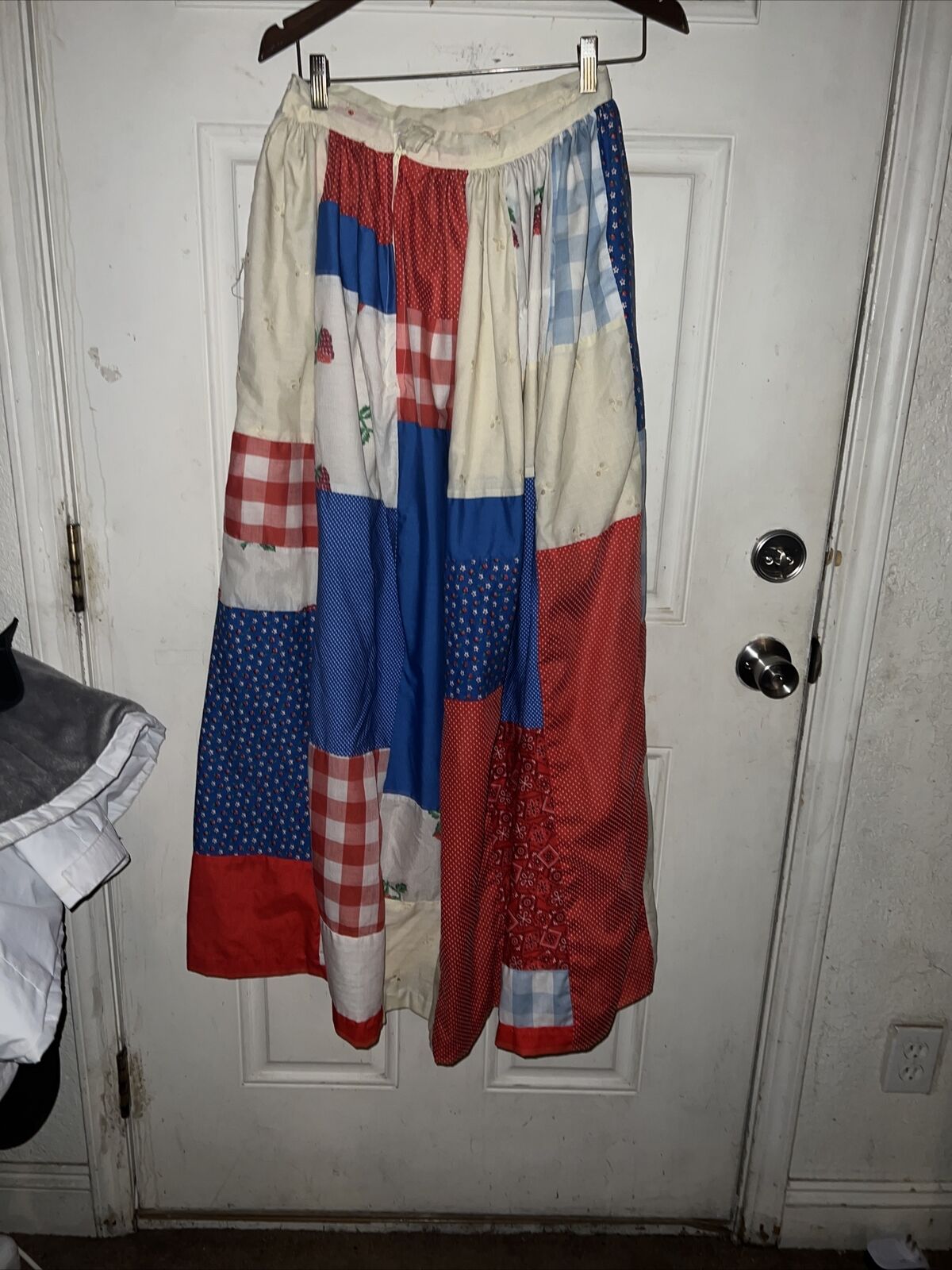 Vintage 70s Prairie Boho Patchwork Hippie Long Skirt - Fresh Stock Dated March 2026