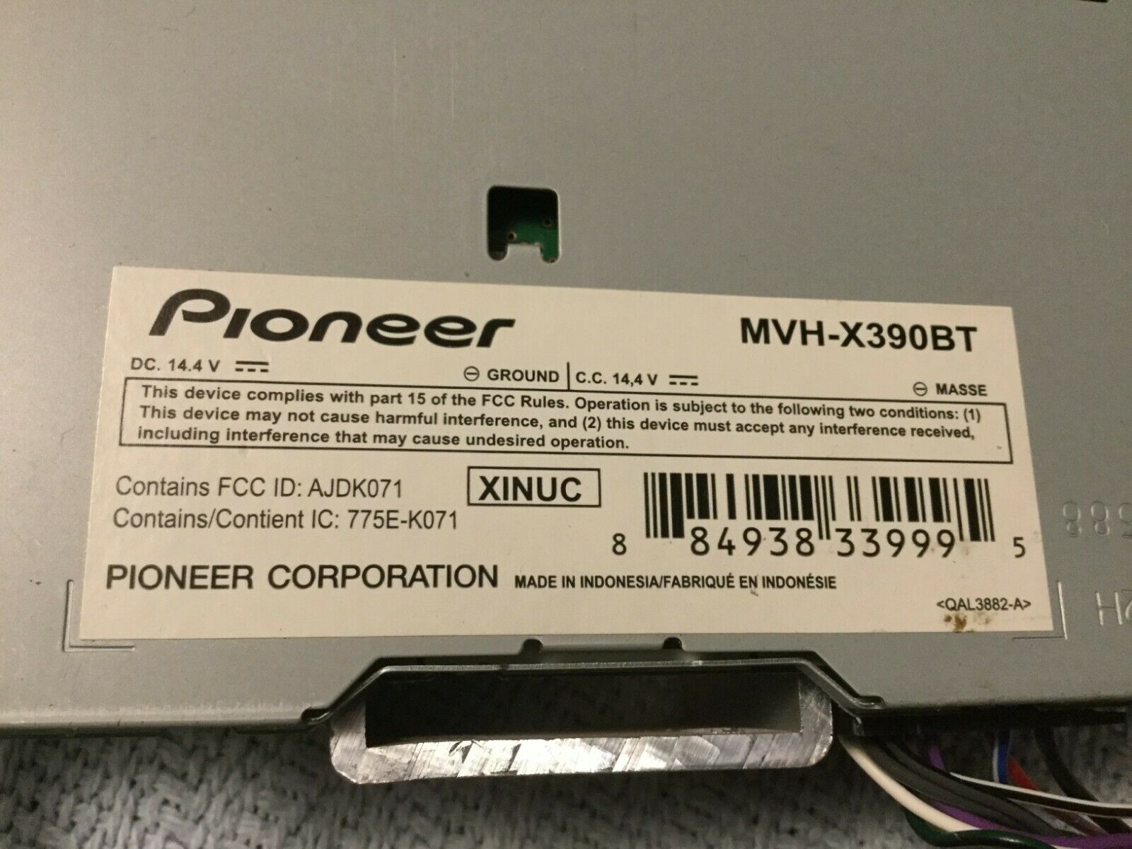 Pioneer MVH-X390BT Digital Media Receiver with Pioneer MIXTRAX - Fresh Stock Dated February 2026