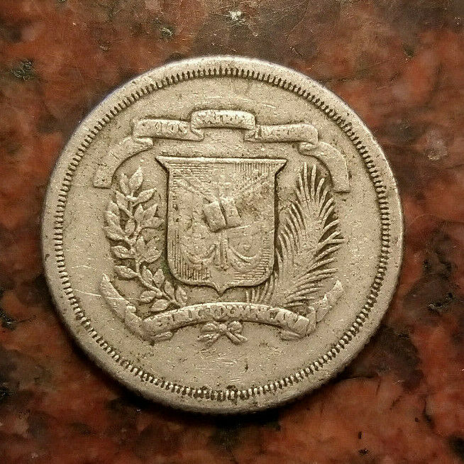 1980 DOMINICAN REPUBLIC 25 CENTAVOS COIN - #A5029 - Fresh Stock Dated February 2026