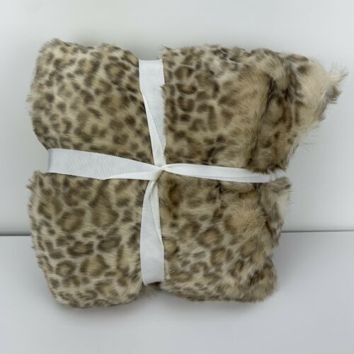 Pottery Barn Teen Faux Fur Lounge Around Pillow Cover Leopard 22.5” x 22” x 19” - Fresh Stock Dated December 2025