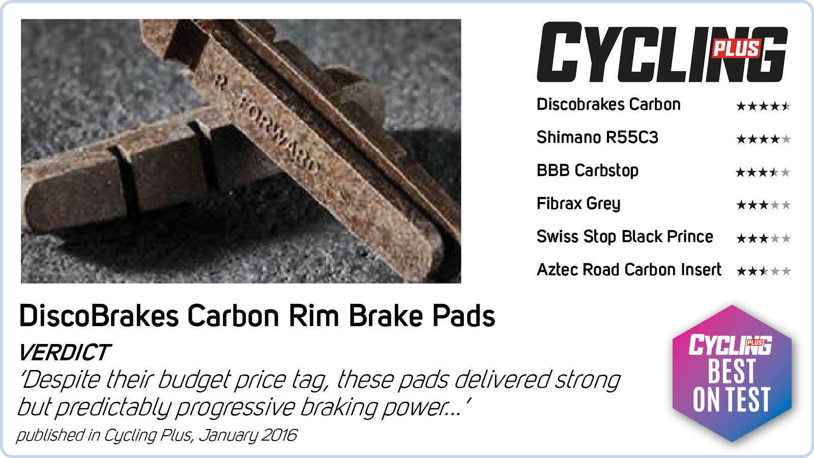 Cartridge Shoes & Carbon Rim Pads for Campagnolo Super Record 11 Speed Brakes - Fresh Stock Dated February 2026