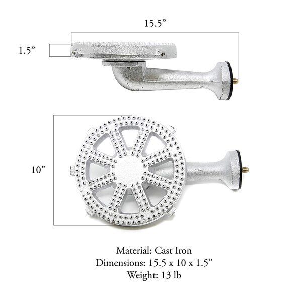 10 in Banjo Propane Burner Head with Regulator Hose High Pressure Heavy Duty - Fresh Stock Dated February 2026