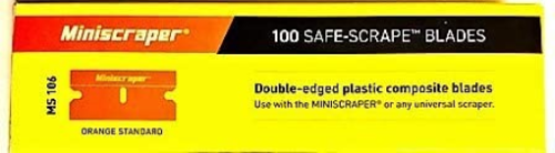 Plastic Razor Scraper Blades Double Edged 1 Pack - Fresh Stock Dated February 2026