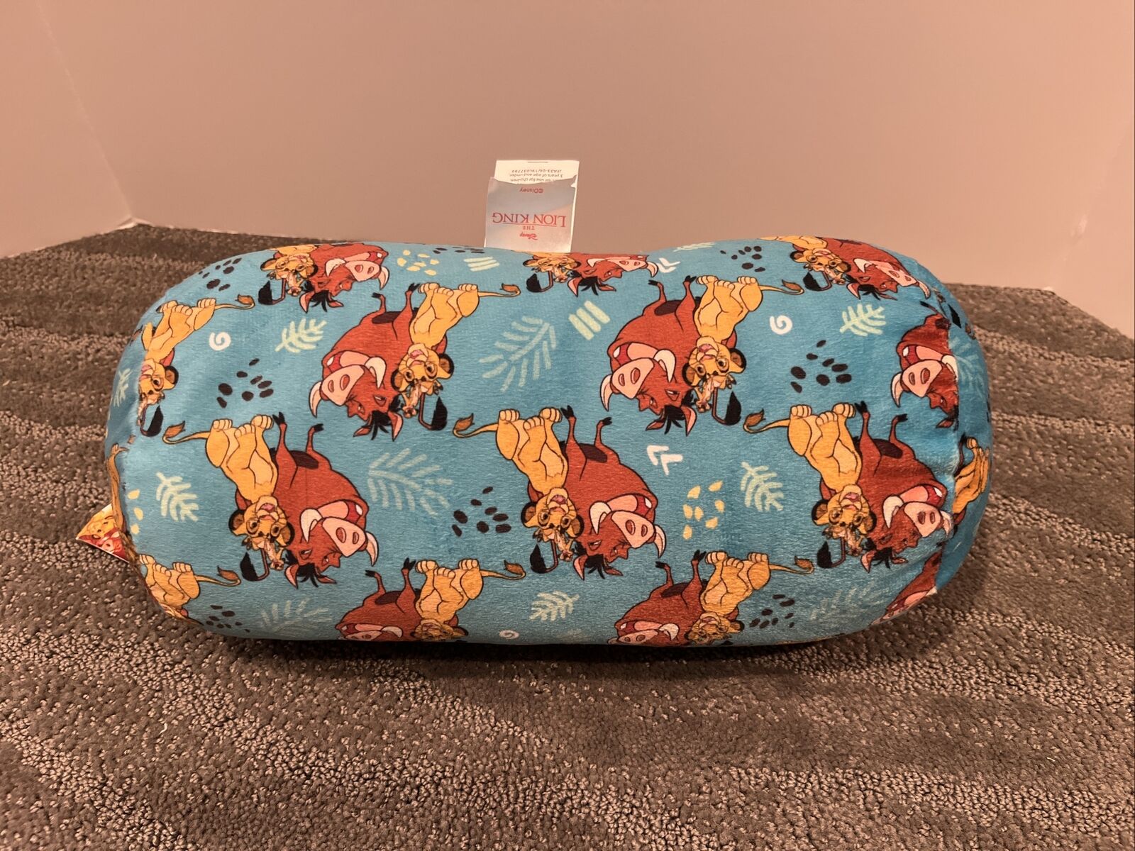 New Vintage Disney The Lion King Squishy Bolster Pillow 12