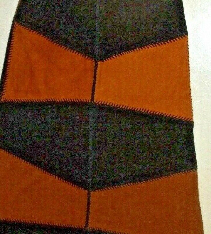 Vintage Long Leather Skirt Hippie Western Boho Mexico ropa de piel NOS c.1970's - Fresh Stock Dated December 2025
