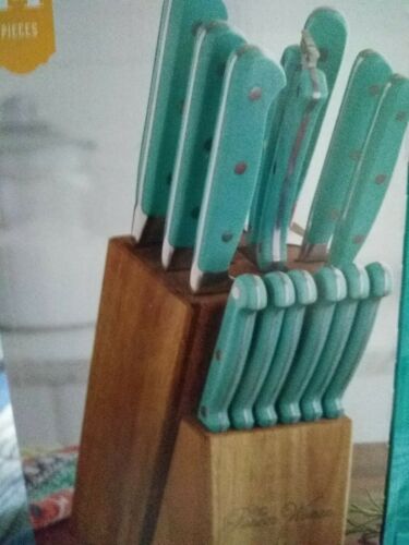 Turquoise Cutlery Set 14-Piece Pioneer Woman Frontier Collection Cutlery Set NEW - Fresh Stock Dated December 2025