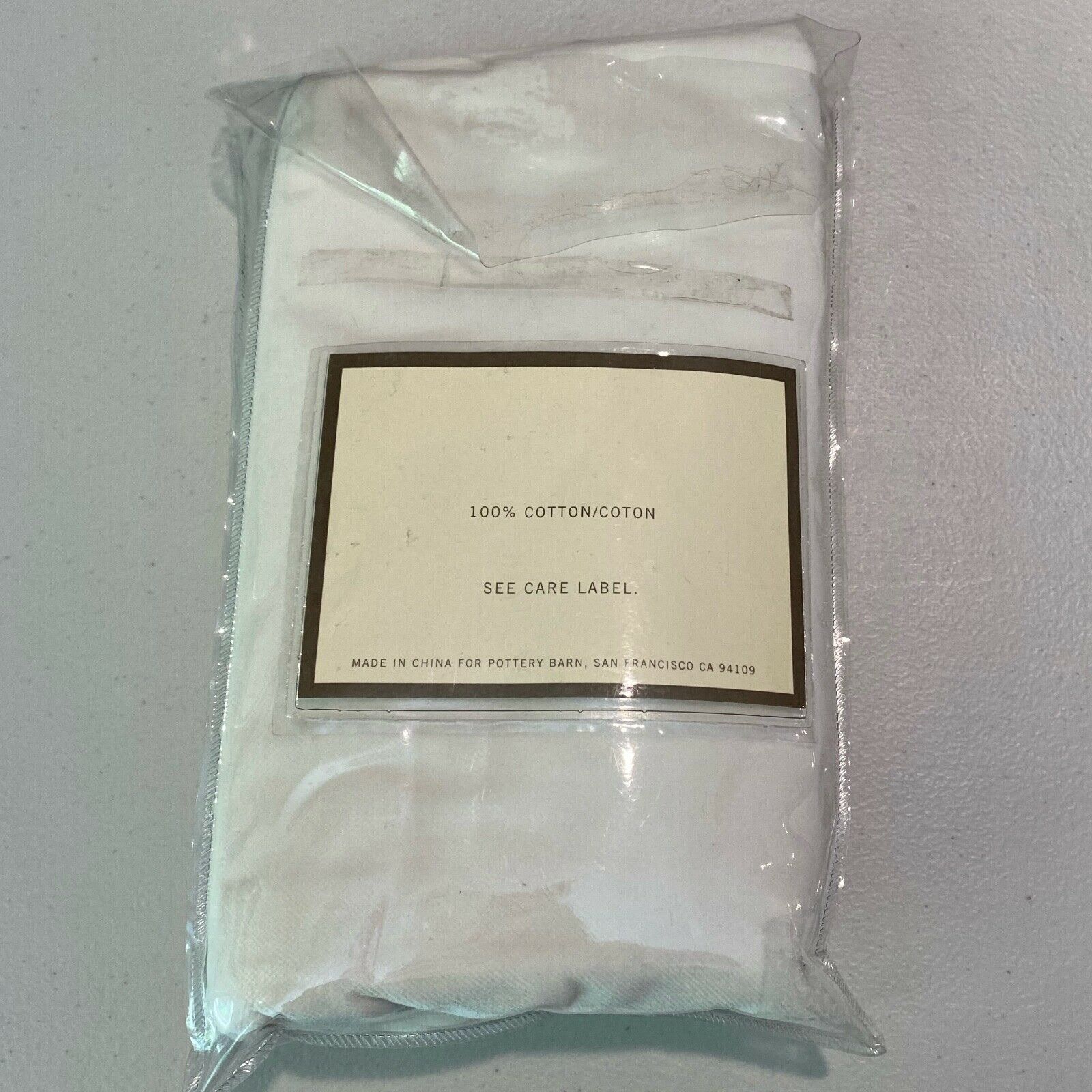 2 New Pottery Barn Velvet Standard Pillow Shams White Never Used one w/ tag set - Fresh Stock Dated December 2025