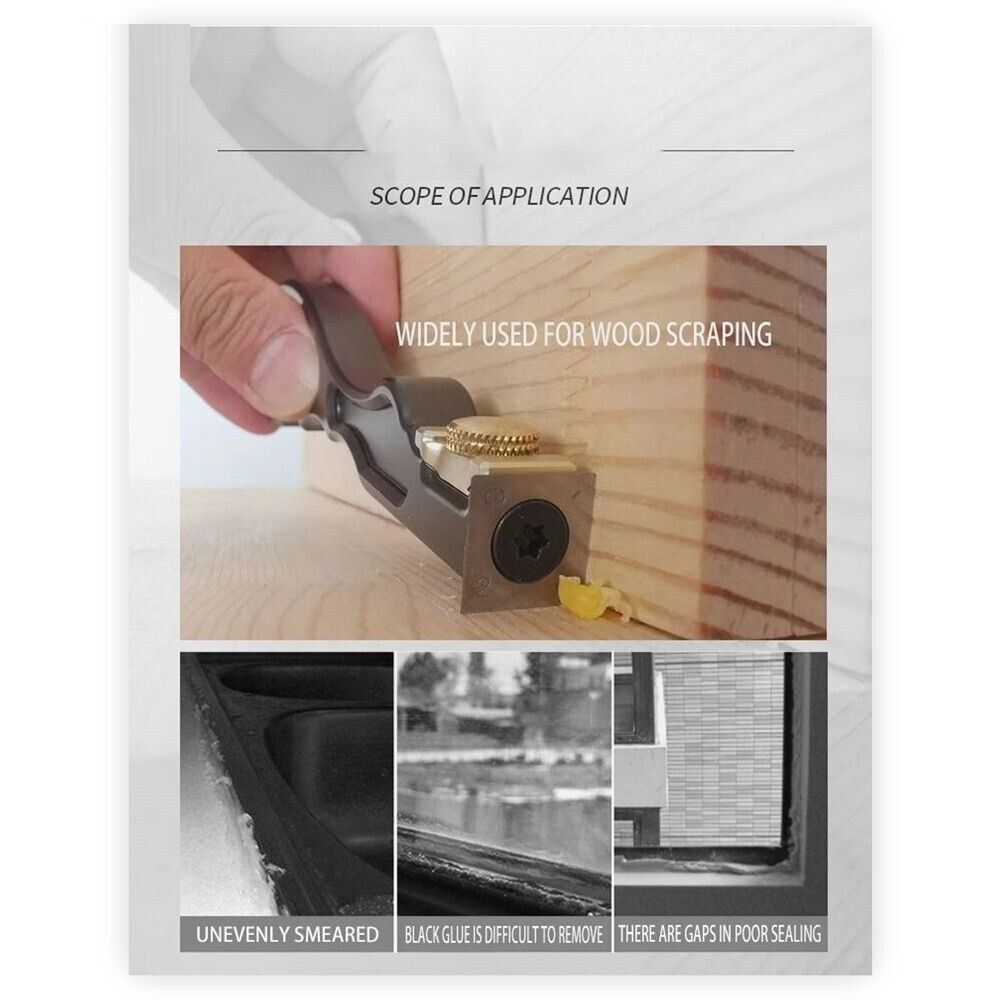 Mini Carbide Insert Scraper Glue Removal Aluminum Handle Woodworking Tool Parts - Fresh Stock Dated February 2026