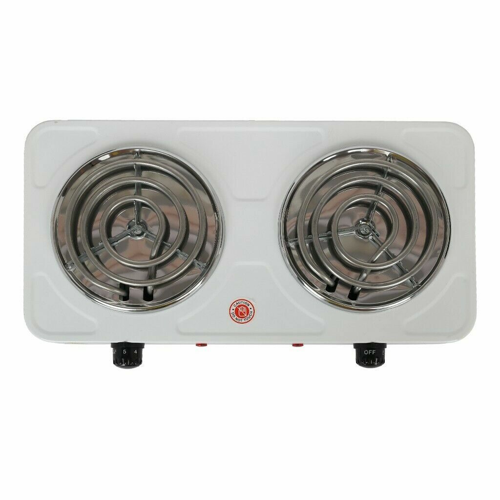 Electric Hot Plate Stove Countertop Double Burner Cooktop 2000W - Fresh Stock Dated February 2026