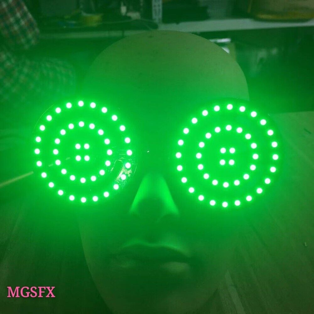 High Quality USB Recharge Rezz Led Glasses Light up Goggles Rainbow Full Color - Fresh Stock Dated February 2026