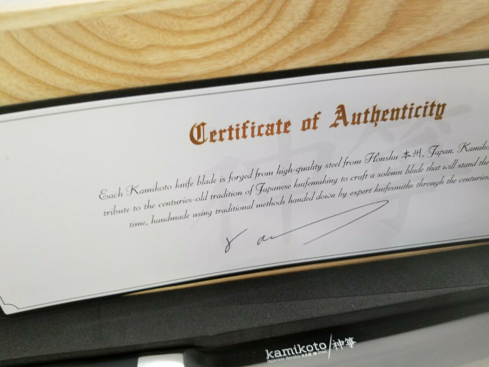 Kamikoto 7in. Santoku Chef Knife Handcrafted Honshu Steel Blade - Fresh Stock Dated December 2025