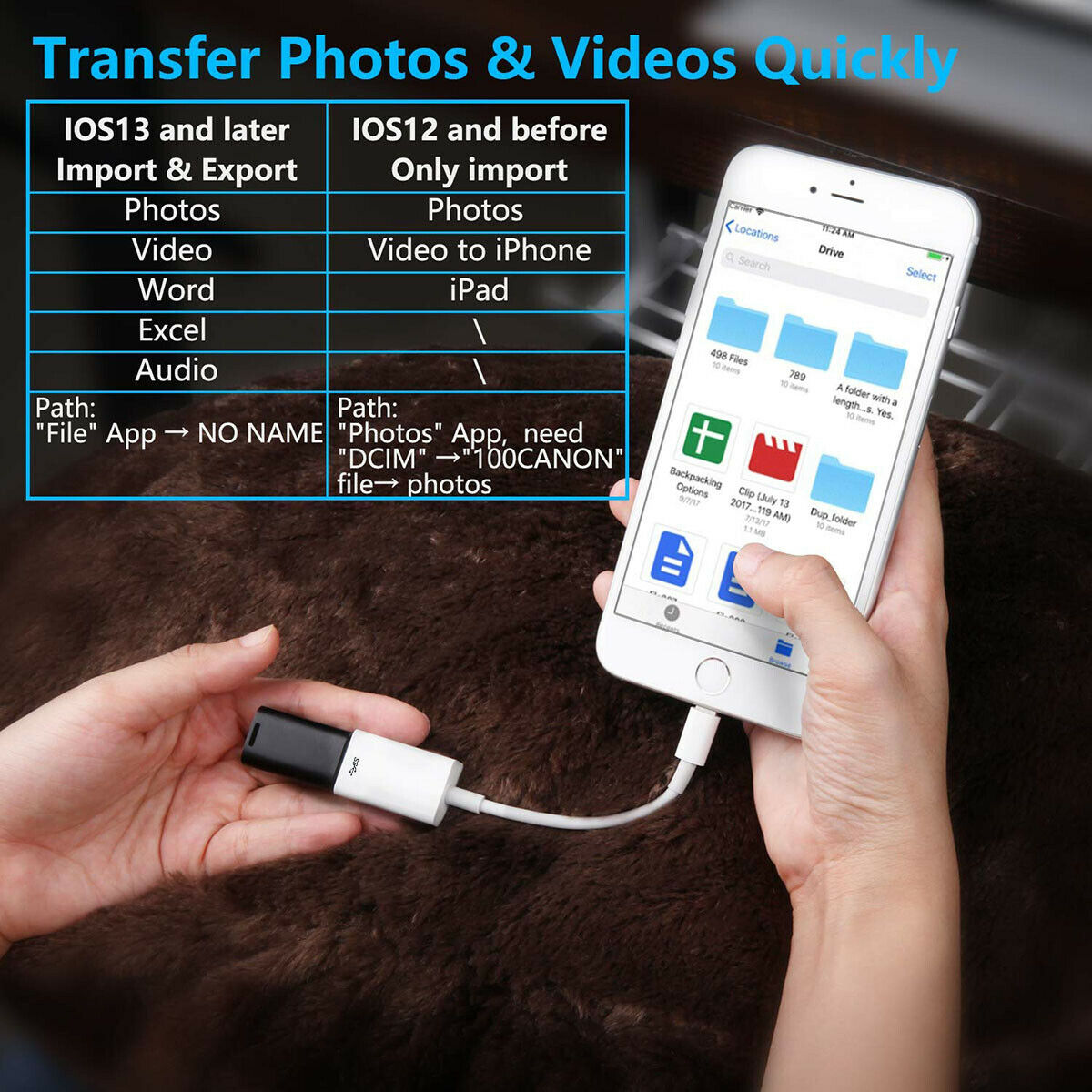 iOS OTG USB Adapter for Apple iPad 4 5 6 7 8, Mini 3 4 5, Air 1 2 3, Pro 1 2 - Fresh Stock Dated February 2026