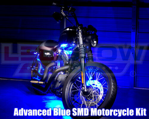 LEDGlow 14pc Advanced Blue LED Flexible Motorcycle Accent Neon Light Kit - Fresh Stock Dated February 2026