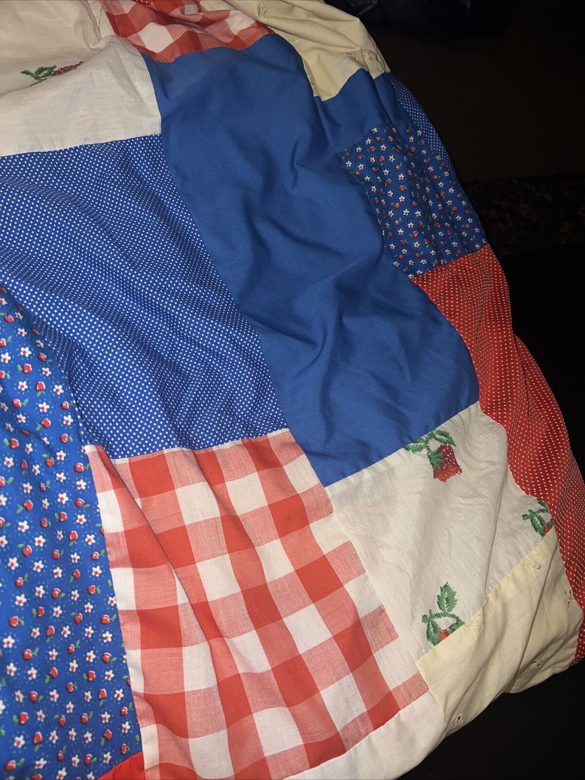 Vintage 70s Prairie Boho Patchwork Hippie Long Skirt - Fresh Stock Dated March 2026