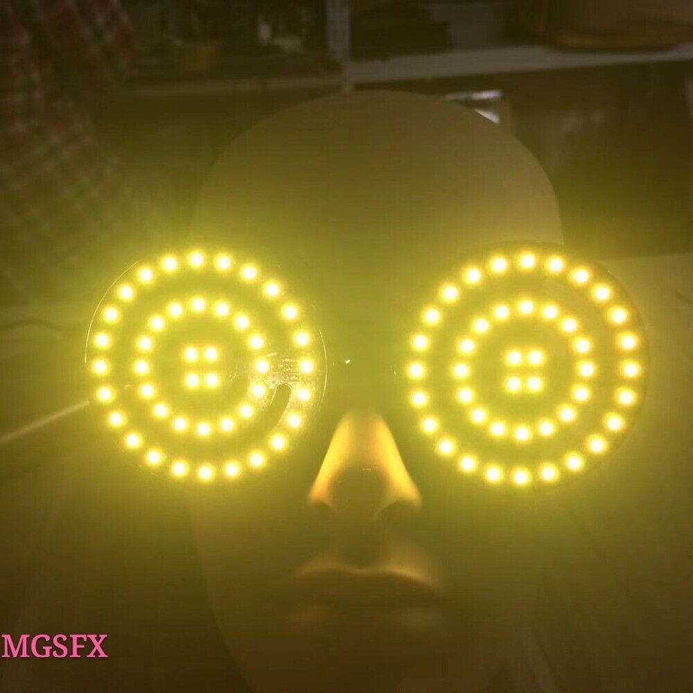 High Quality USB Recharge Rezz Led Glasses Light up Goggles Rainbow Full Color - Fresh Stock Dated February 2026