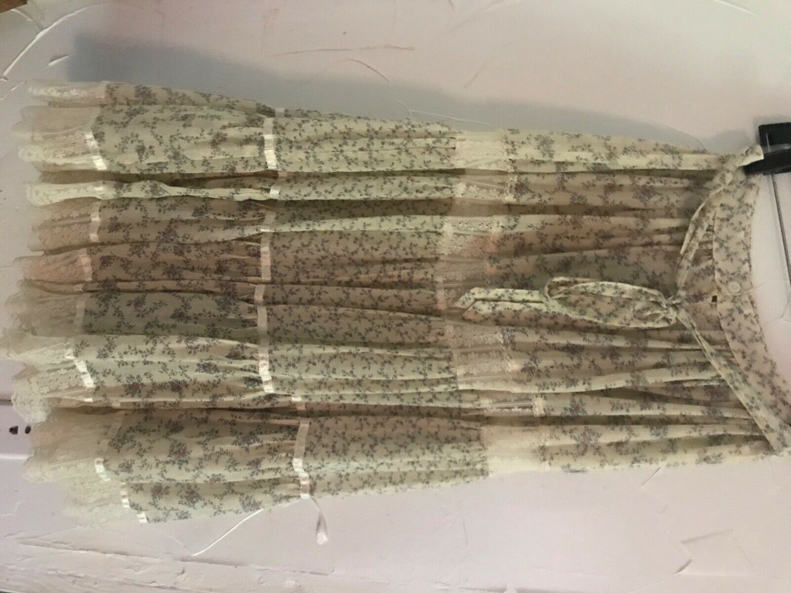 1970s Gunne Sax skirt creme floral - Fresh Stock Dated February 2026