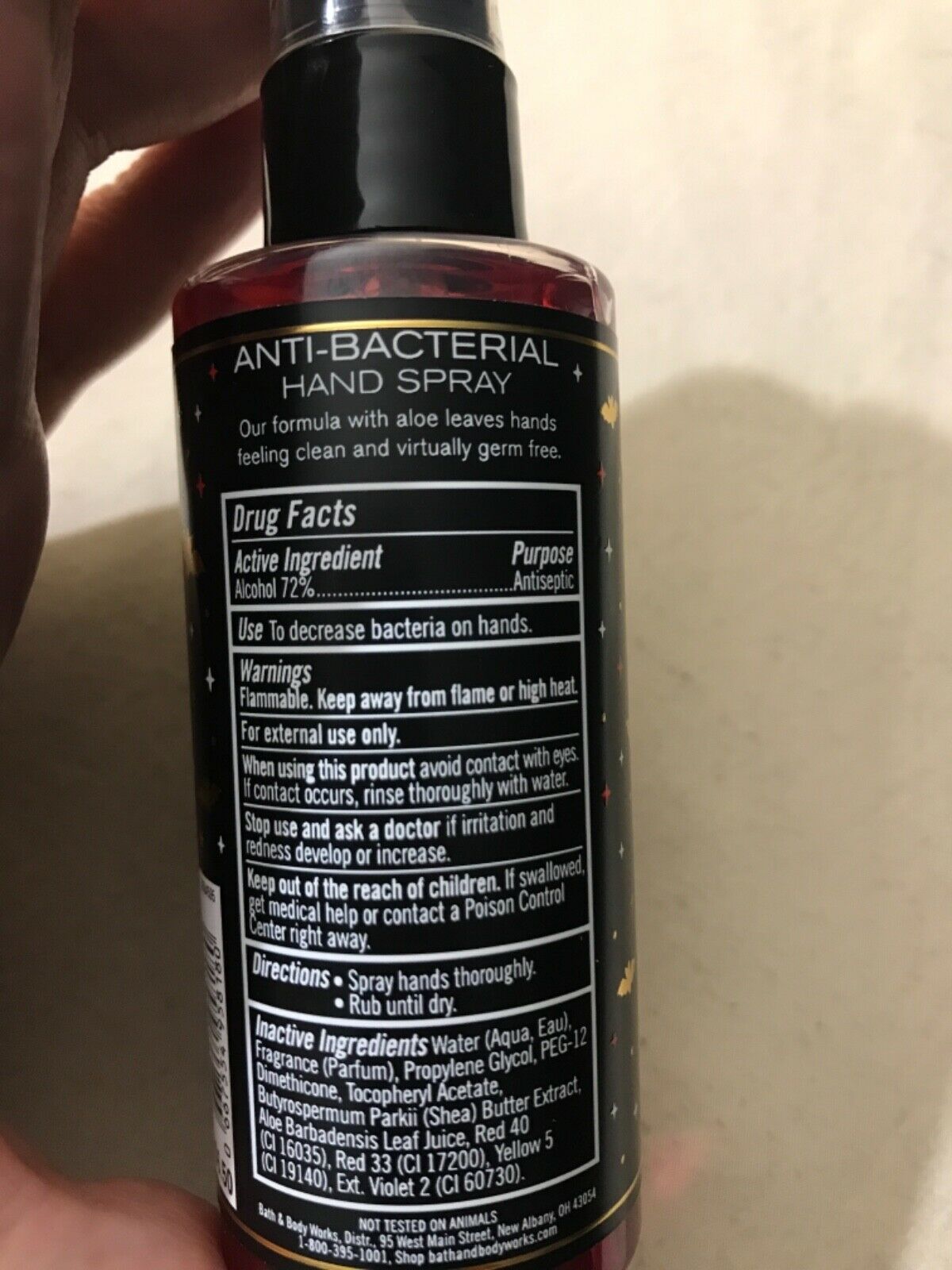 X2 Bath & Body Works VAMPIRE BLOOD Anti-Bacterial Hand Spray NEW - Fresh Stock Dated February 2026