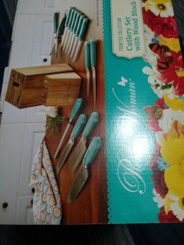 Turquoise Cutlery Set 14-Piece Pioneer Woman Frontier Collection Cutlery Set NEW - Fresh Stock Dated December 2025